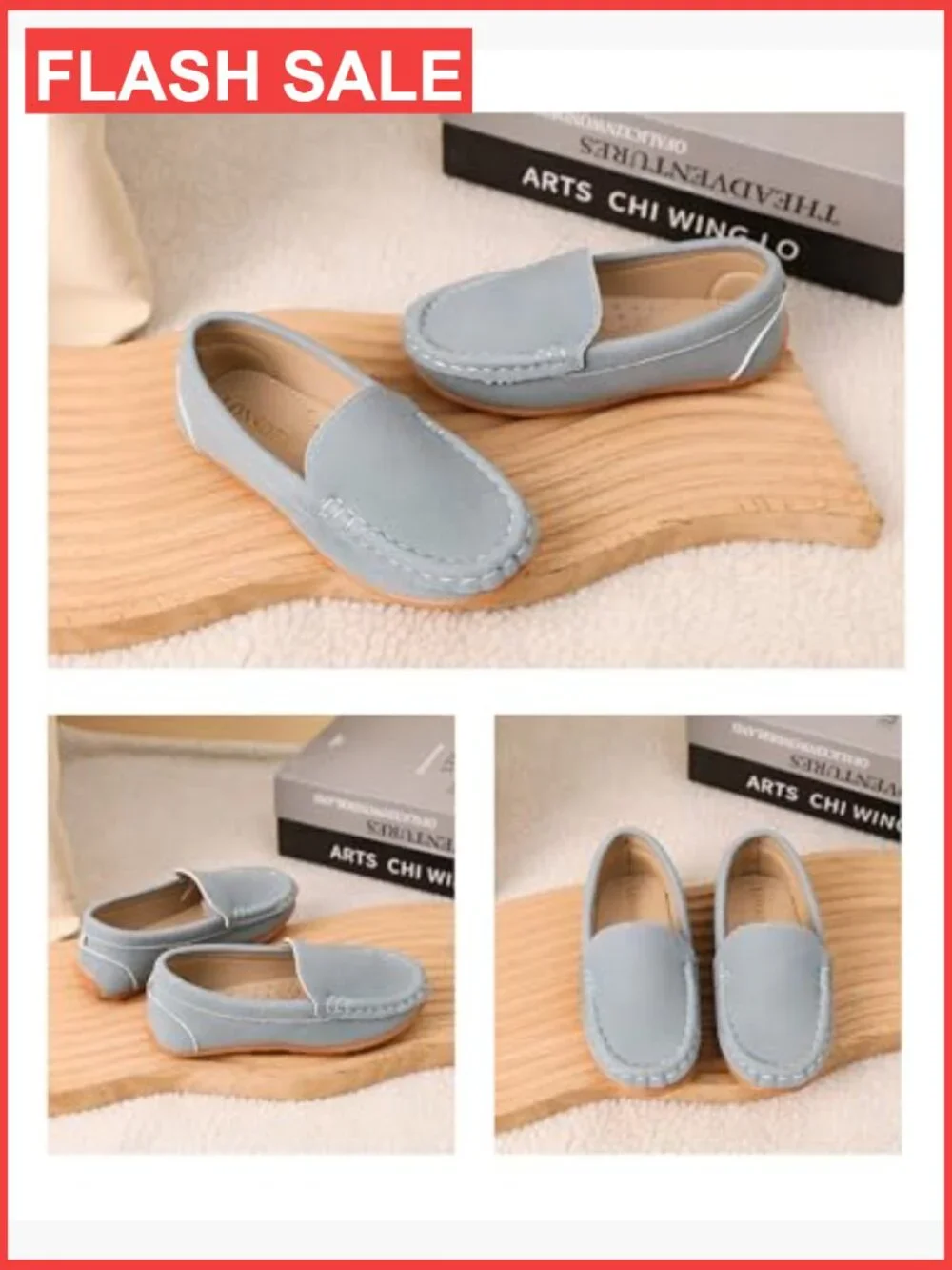 Kids Loafers Slip On Driving Shoes Faux Suede PU Leather Dress Mocc Toddler
